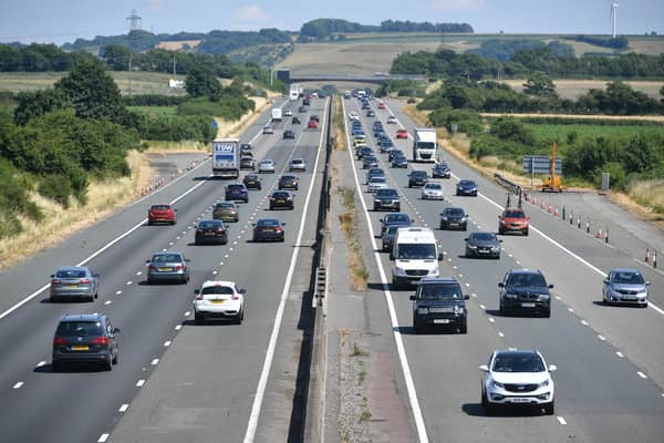 Vehicles travelling along the motorway. PIC: Ben Birchall/PA Wire