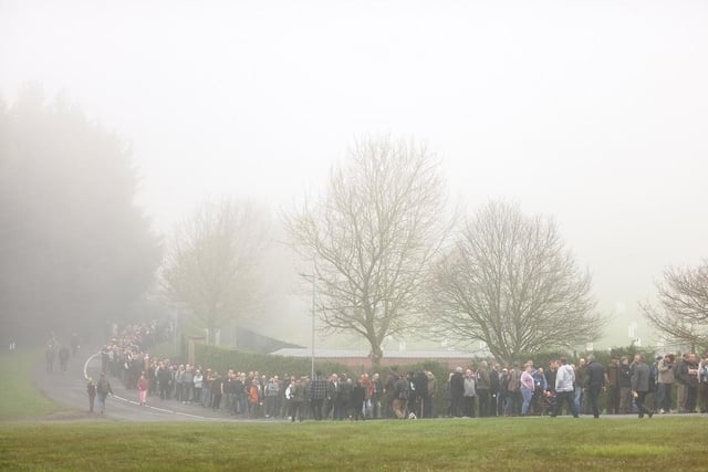 The fog didn't put off visitors on the morning of Saturday, May 6.