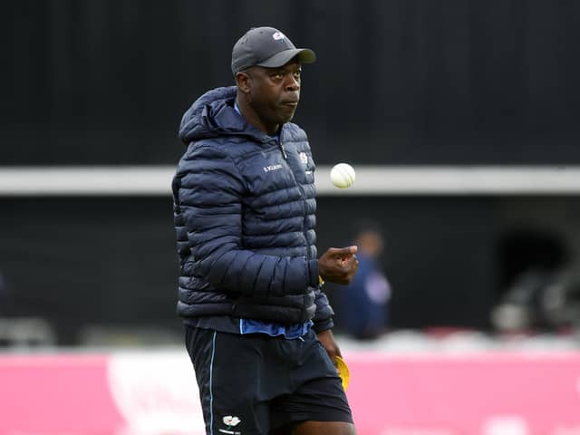 Ottis Gibson is refusing to give up on Yorkshire's hopes of winning County Championship promotion. Picture Jonathan Gawthorpe.