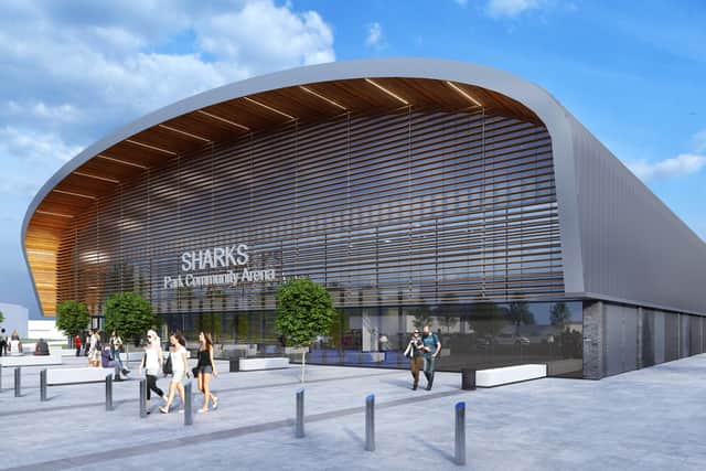 THE FUTURE: An artist's impression of the purpose-built Park Community Arena, soon-to-be the new home of Sheffield Sharks.