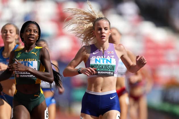 GOOD START: GB's Keely Hodgkinson (right) during the women's 800m heats on day five of the World Athletics Championships at the National Athletics Centre, Budapest, Hungary. Picture: Martin Rickett/PA