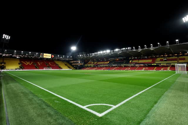 Leeds United are set to face Watford under the lights at Vicarage Road. Image: Richard Heathcote/Getty Images
