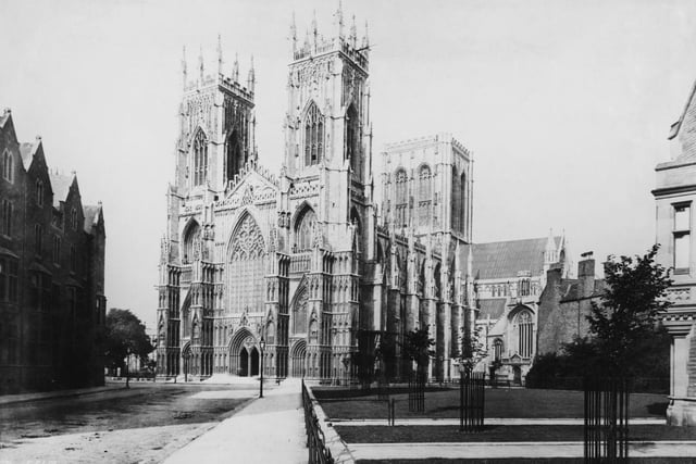 A general view of what York Minster looked like in 1900.