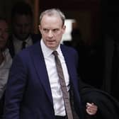 Former deputy Prime Minister Dominic Raab leaving 10 Downing Street, London, following a Cabinet meeting.