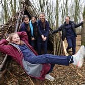 Scarborough College students taking part in the new Adventure Wood activities.