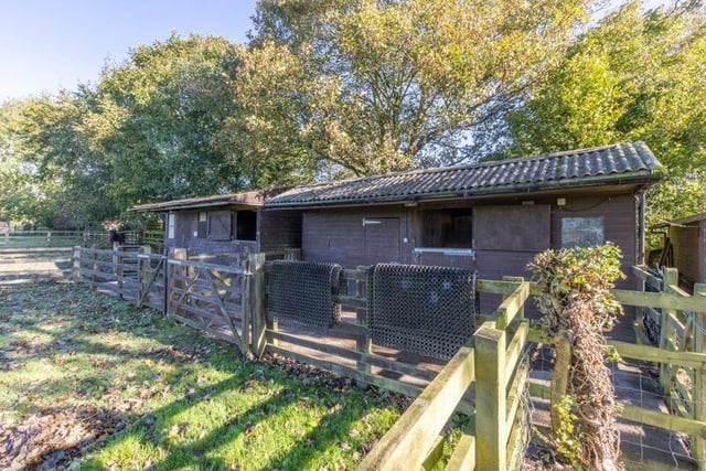 The property comes with stables and paddocks