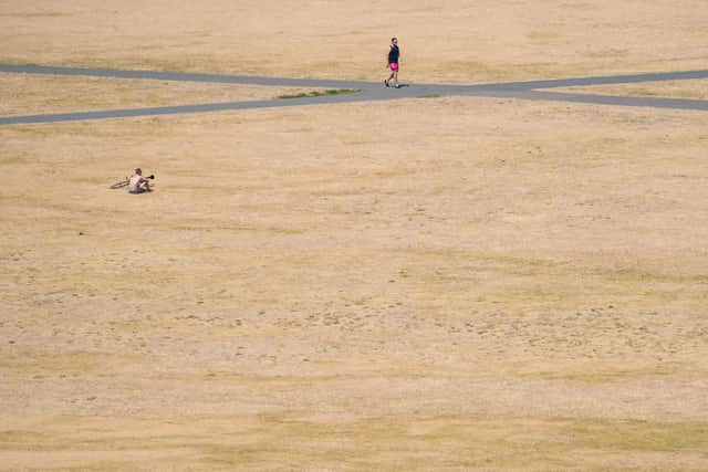 Library image of people walking in the sun in Greenwich Park, south east London, during the heatwave in the summer of 2022. (Photo by Dominic Lipinski/PA)