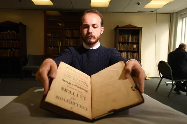 THE GLAISDALE AGRICULTURAL LIBRARY: THE PRIVATE COLLECTION at Tennants Auctionneers, Leyburn.. Ben Elliott is pictured A Collection of Letters for the Improvement of Husbandry and Trade John Houghton Picture by Simon Hulme 29th September 2022










