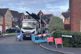 Connexin broadband infrastructure installation works in Aintree Close, Molescroft, Beverley, East Riding of Yorkshire, on Thursday, April 11.