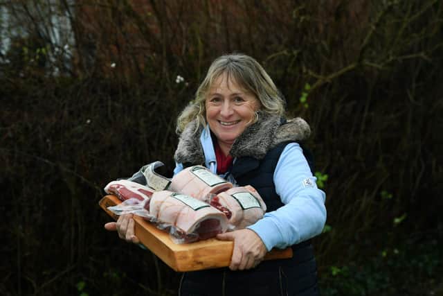 Lyn Arrowsmith with her rare breed meat