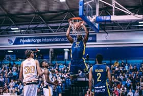 Marcus Delpeche and the Sheffield Sharks have discovered their 2023/24 fixtures. (Picture: Adam Bates)