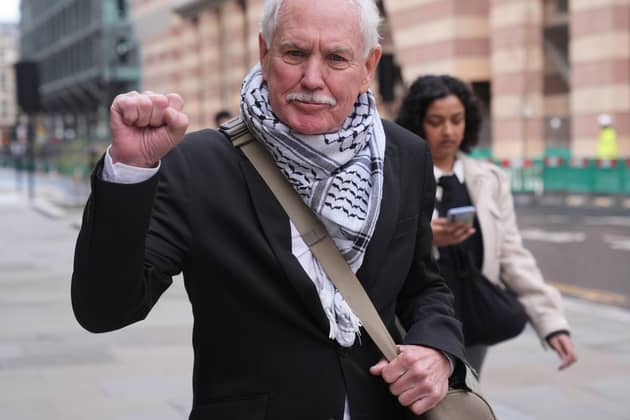 Michael Rabb, from Colorado, arrives at the City of London Magistrates' Court. Photo credit: Lucy North/PA Wire