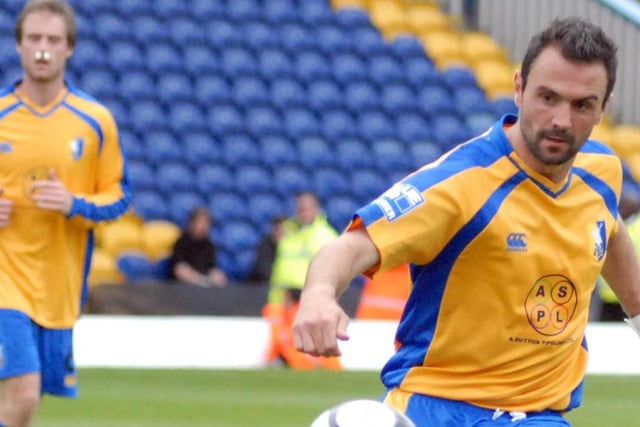 Played 35 times for Stags in the 2008-9 season as part of a long career in England. Now lives back in France and works for Lyon.