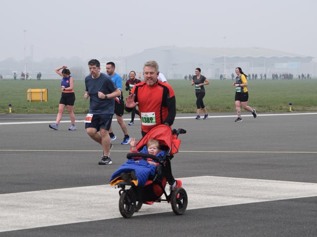 People old and young enjoyed the Run The Runway event at Doncaster Sheffield Airport