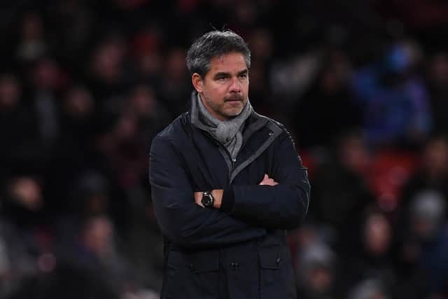 Young Boys' Coach David Wagner looks on from the side-lines during the UEFA Champions League Group F football match between Manchester United and Young Boys at Old Trafford stadium in Manchester, north west England on December 8, 2021. (Photo by Paul ELLIS / AFP) (Photo by PAUL ELLIS/AFP via Getty Images)
