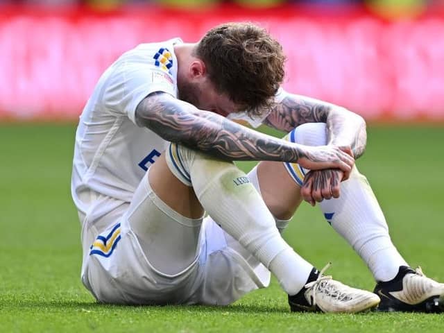 Leeds United defender Joe Rodon at full-time (Photo by Mike Hewitt/Getty Images)