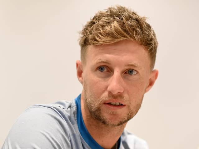 FUTURE DEBATE: England and Yorkshire's Joe Root speaks to the media in Bangalore, discussing the future of the one-day game after concerns were raised about attendances at the World Cup and the lack of 'close finishes'. Picture: Gareth Copley/Getty Images