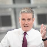 Labour Party leader Sir Keir Starmer gives a speech at the National Composites Centre at Bristol and Bath Science Park. PIC: Stefan Rousseau/PA Wire