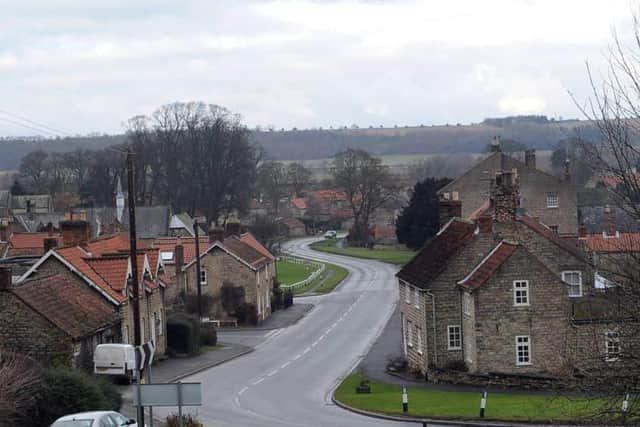 Hovingham village is in the Howardian Hills