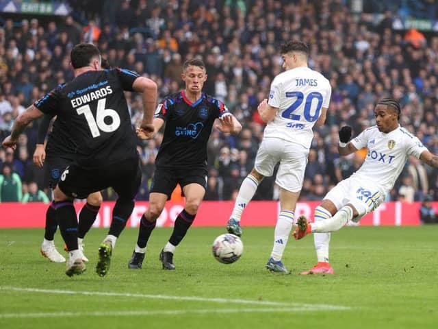 FOURMIDABLE: Crysencio Summerville puts Leeds United 4-0 up in the first half