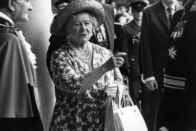 Elizabeth, Queen Mother visit to Doncaster in 1988