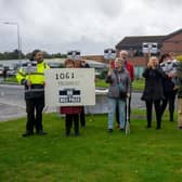 Protesters against broadband poles gathered outside MS3\'s head office in Owen Avenue, Priory Park, Hessle