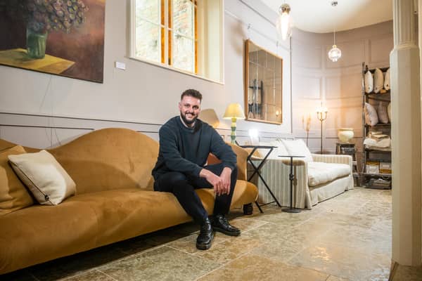Matt Dixon, owner of a new interiors brand called FORM by TallBoy Interiors, based at Saville House, Saville Street, Malton, North Yorkshire.Picture By Yorkshire Post Photographer,  James Hardisty.