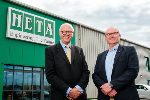 A business partner morning event was held at the new HETA's brand new Grimsby training facility. Pictured are Iain Elliott and Ian Palmer. Picture: Neil Holmes