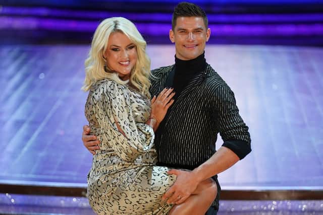 Sara Davies with  Aljaz Skorjanec on the Strictly Live tour where she got the idea for hew new show. PictureJacob King/PA.