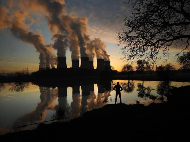 The sun sets at Drax Power Station, near Selby.Picture by Simon Hulme
