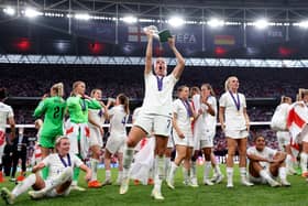 Whitby's Beth Mead of England celebrates with the trophy during the UEFA Women's Euro 2022 final match between England and Germany at Wembley Stadium on July 31, 2022 in London, England. (Picture: Naomi Baker/Getty Images)