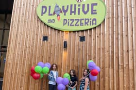 Jasmine, 10, Elena, 7, and Arianna, 7,  enjoying the launch part of Playhive