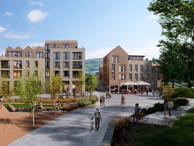 Ambitious proposals to demolish a vacant office complex on the edge of the Salts Mill World Heritage Site and replace it with 289 new homes and riverside park have been given the go-ahead by Bradford Council.