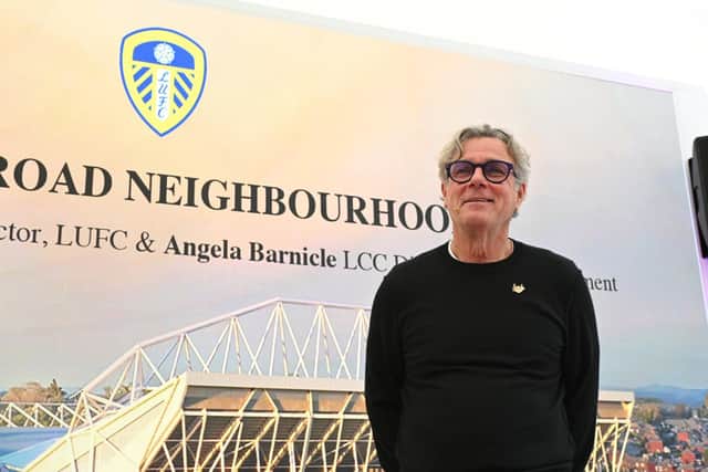 Peter Lowy has called for trams to Elland Road to be delivered more quickly.