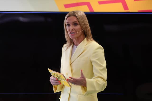 Programe announcement of LEEDS 2023 Year of Culture. Chair Gabby Logan speaks. 23rd September 2022. Picture Jonathan Gawthorpe