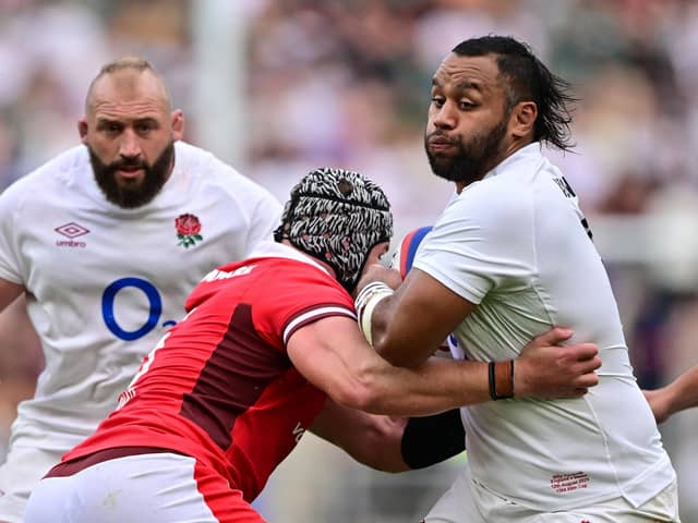 England's No 8 Billy Vunipola (R) will miss the World Cup opener after being hit with a three-game ban (Picture: BEN STANSALL/AFP via Getty Images)