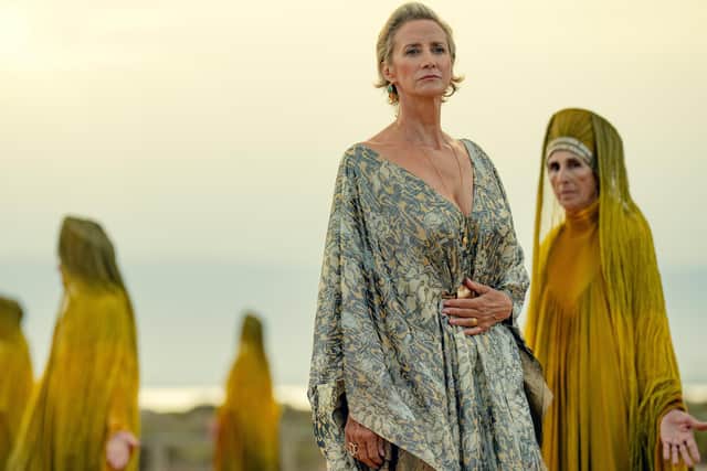 Janet McTeer as Hera in Kaos. Picture: Netflix