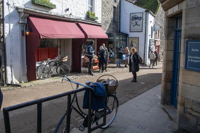 Premises in Grassington village transformed for the set of Darrowby for filming All Creatures Great and Small. PIC: Tony Johnson