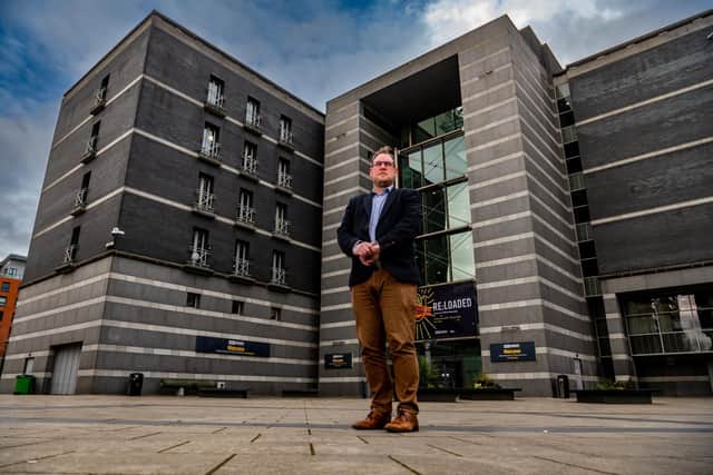 Ben Campbell outside the Royal Armouries. Picture by Yorkshire Post Photographer,  James Hardisty.
