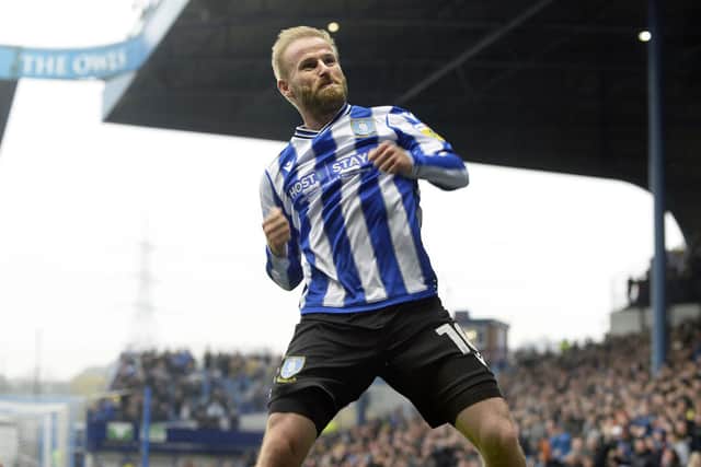 Barry Bannan celebrates his goal for Sheffield Wednesday against Burton Albion on Saturday (Picture: Steve Ellis)