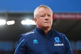 STOKE ON TRENT, ENGLAND - AUGUST 17: Ex-Middlesborough manager Chris Wilder looks on during the Sky Bet Championship between Stoke City and Middlesbrough at Bet365 Stadium on August 17, 2022 in Stoke on Trent, England. (Photo by Michael Regan/Getty Images)