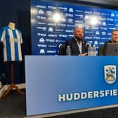 EXCITED: Huddersfield Town's sporting director Mark Cartwright (left) with new head coach Andre Breitenreiter