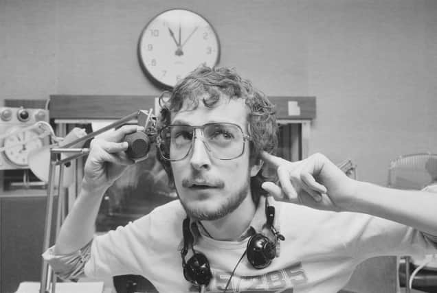 DJ Steve Wright, presenter of programmes for BBC Radio 1 and Radio 2 for over four decades has died at the age of 69. English broadcaster and disc jockey Steve Wright in a radio studio, UK, 29th November 1979. (Photo by Evening Standard/Hulton Archive/Getty Images)