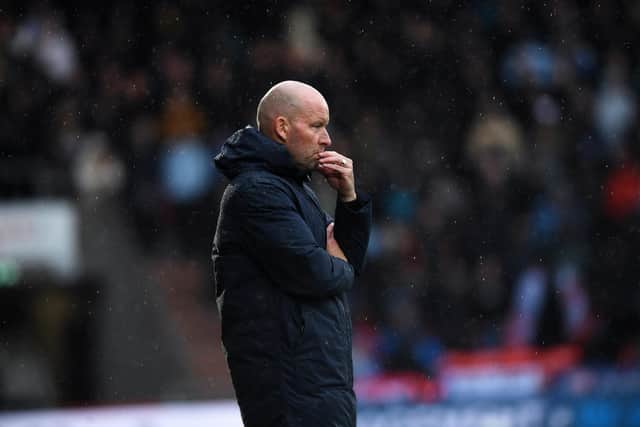Food for thought: Sheffield Wednesday manager Henrik Pedersen on the touchline at Doncaster Rovers. Picture: Jonathan Gawthorpe