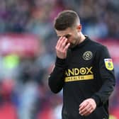 Sheffield United's Oliver Norwood looks dejected after the Sky Bet Championship match at bet365 Stadium, Stoke-on-Trent. Picture: Barrington Coombs/PA Wire.