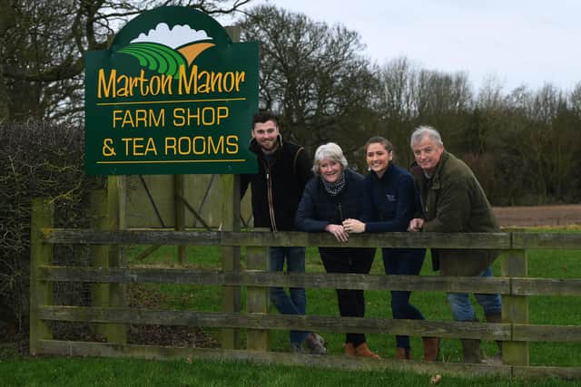 Marton Manor Farm, Sewerby, near Bridlington. Will, Jane, Ellie and Stuart Waind.