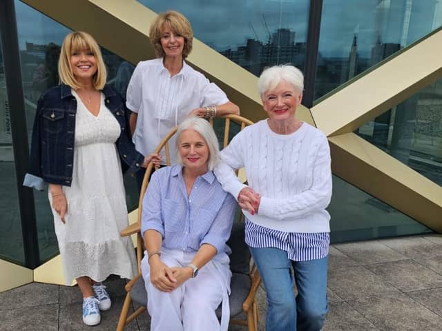 Christine Talbot, Bernadette Gledhill, Rachel Peru and Annie Stirk, pictured here wearing outfits from John Lewis & Partners in Leeds, have been delighted with the entries so far to their Midlife Magic makeover competition.