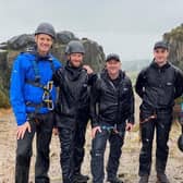 Dan faced his fear of heights in latest episode of Dan and Helen's Pennine Adventure. (Pic credit: Channel 5)