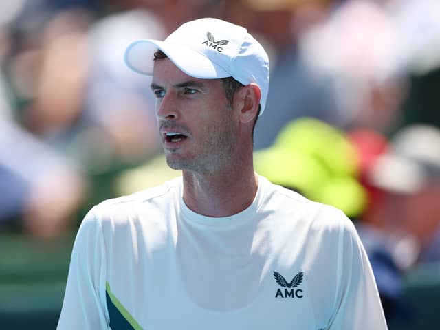 Andy Murray of Great Britain looks on in his match against Alex de Minaur of Australia during day three of the 2023 Kooyong Classic at Kooyong on January 12, 2023 in Melbourne, Australia. (Picture: Graham Denholm/Getty Images)