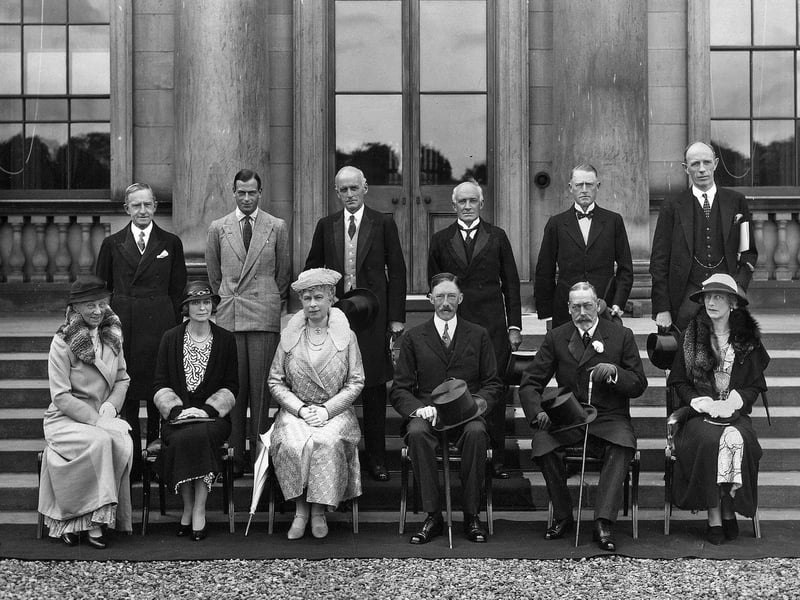 Harewood House HM The King George V and HM The Queen (Queen Mary) August 23 1933. courtesy Leeds Libraries
